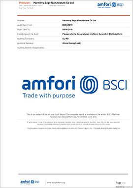 BSCI Certificate